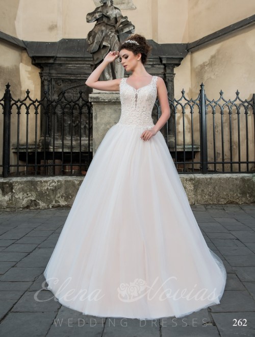 Свадебное платье цвета пудры модель 262 262